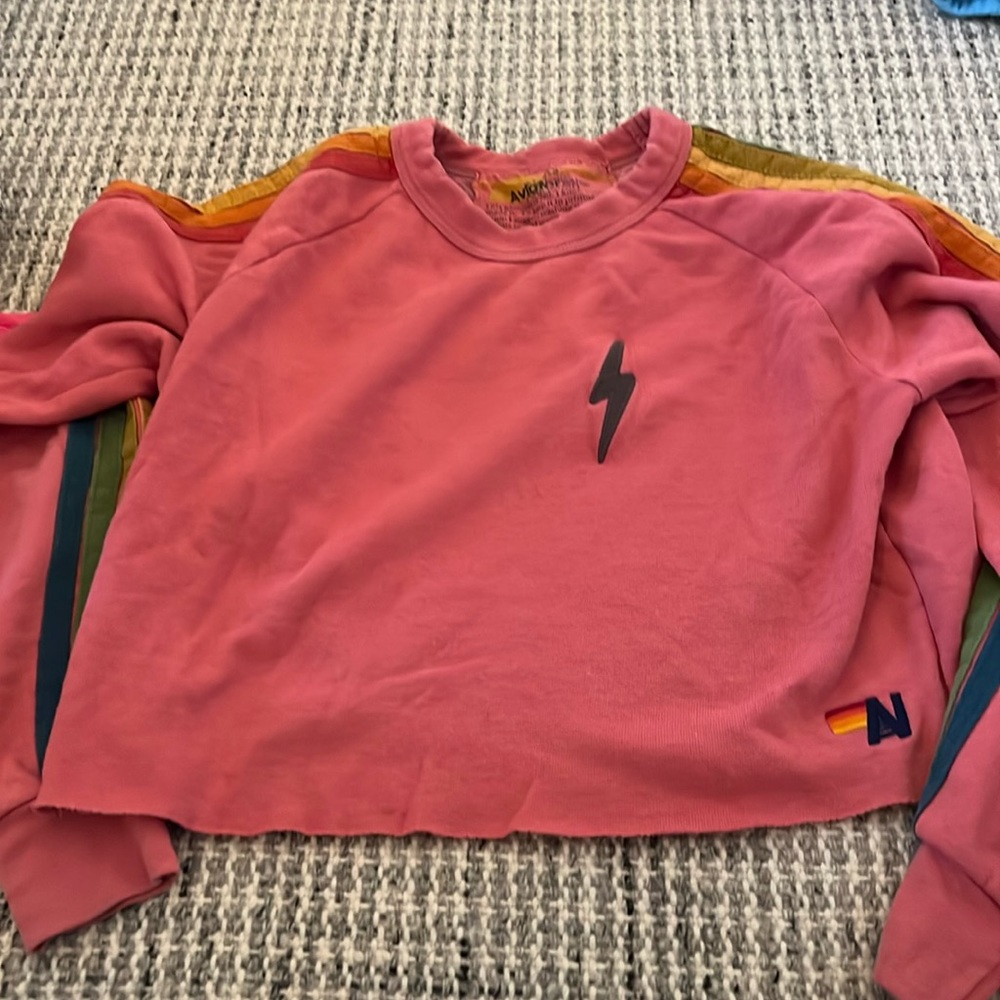 Aviator nation cropped sweatshirt